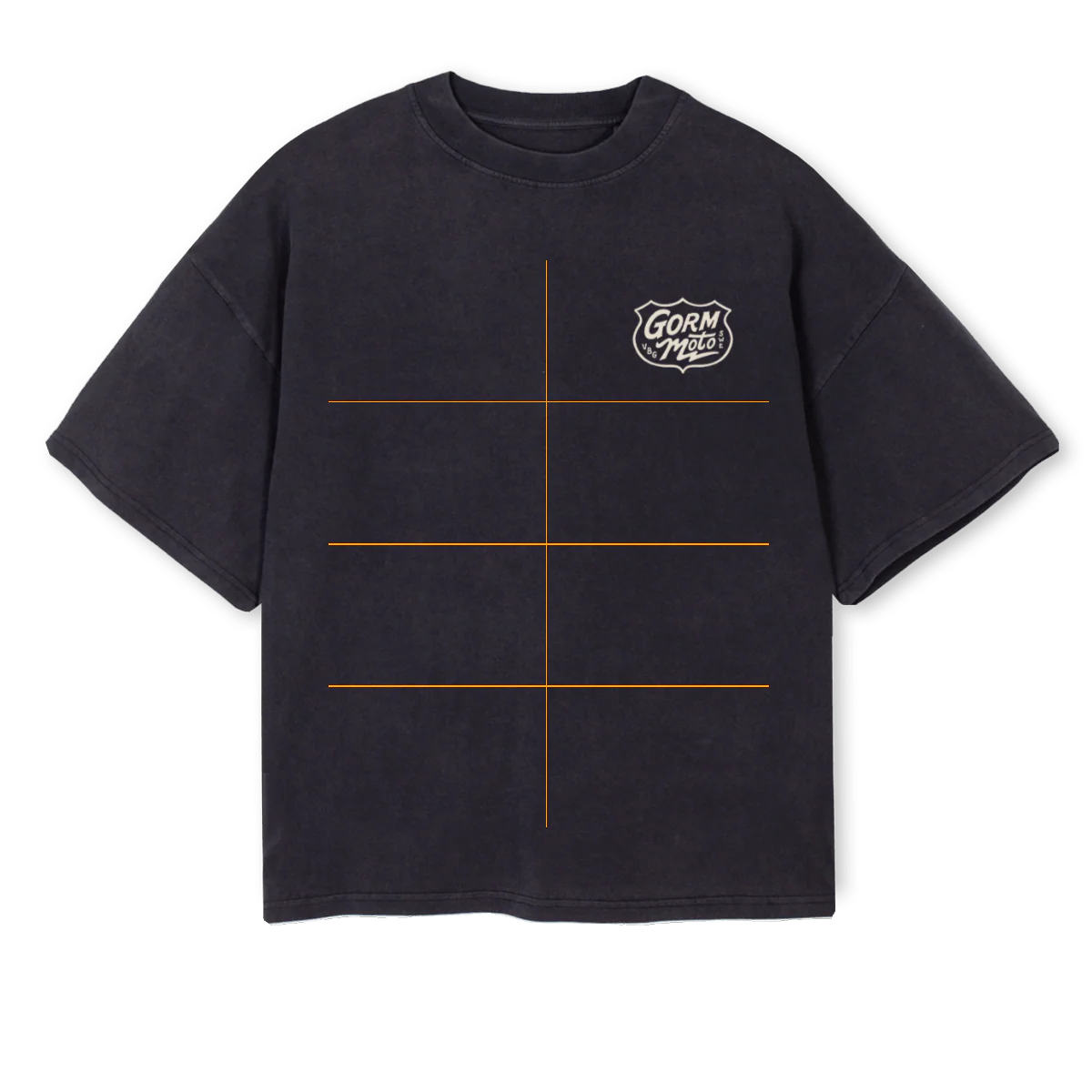 BLACKBIRD Vintage Black Oversized Boxy Tee.