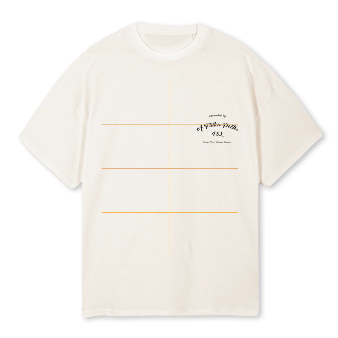 BLACKFETOFFW Vintage White Oversized Tee.