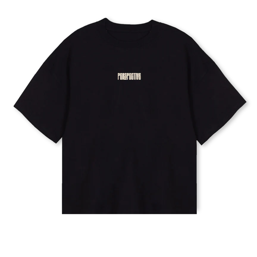 BLACKFRONTANDBACK Black Oversized Boxy Tee.