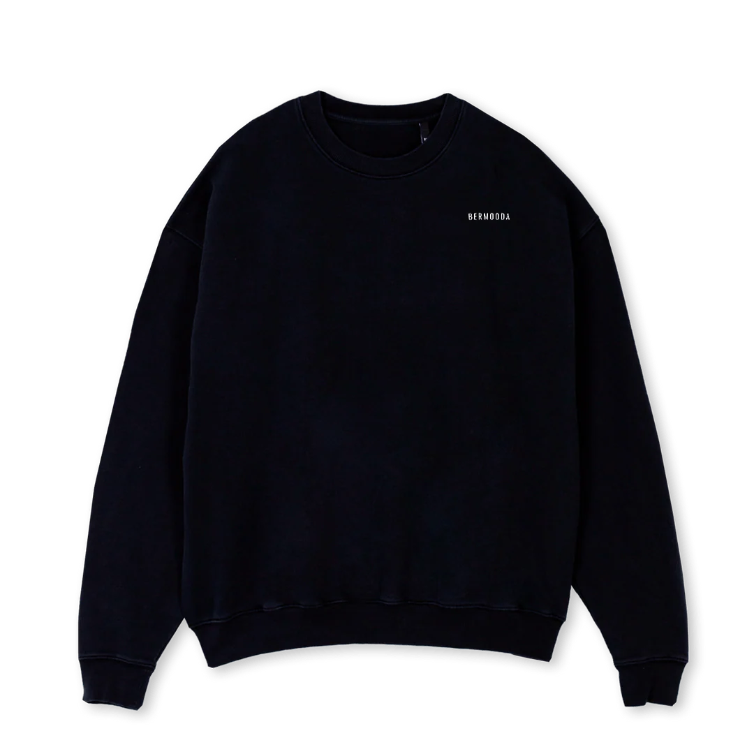BLACKK Black Oversized Crewneck Sweater.
