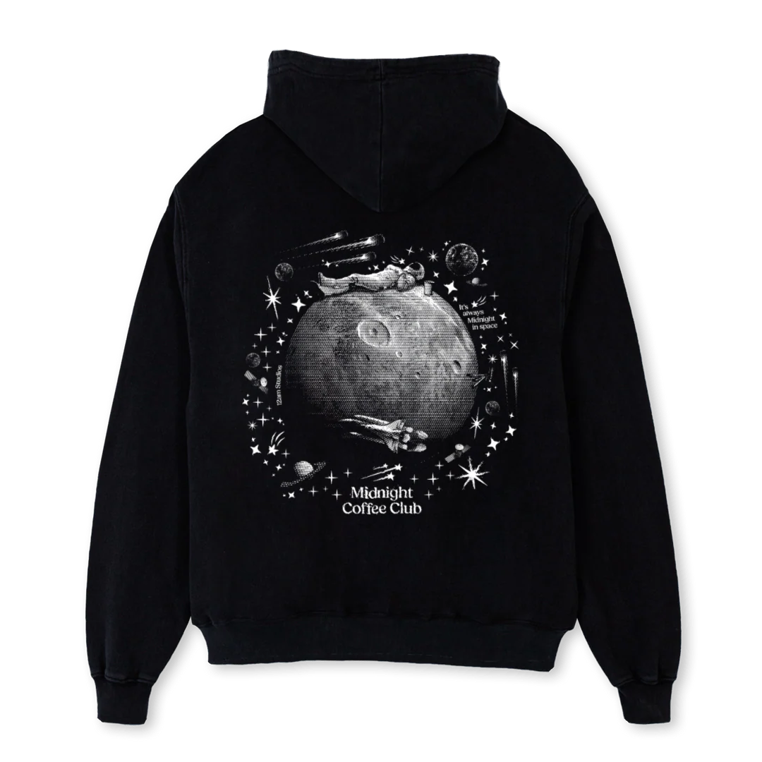 BLACKMOON Black Oversized Hoodie. - Image 2