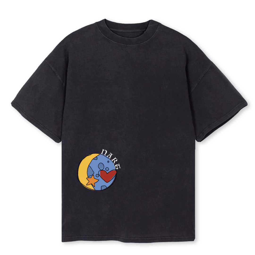 BLACKNARTSEP Vintage Black Oversized Tee.