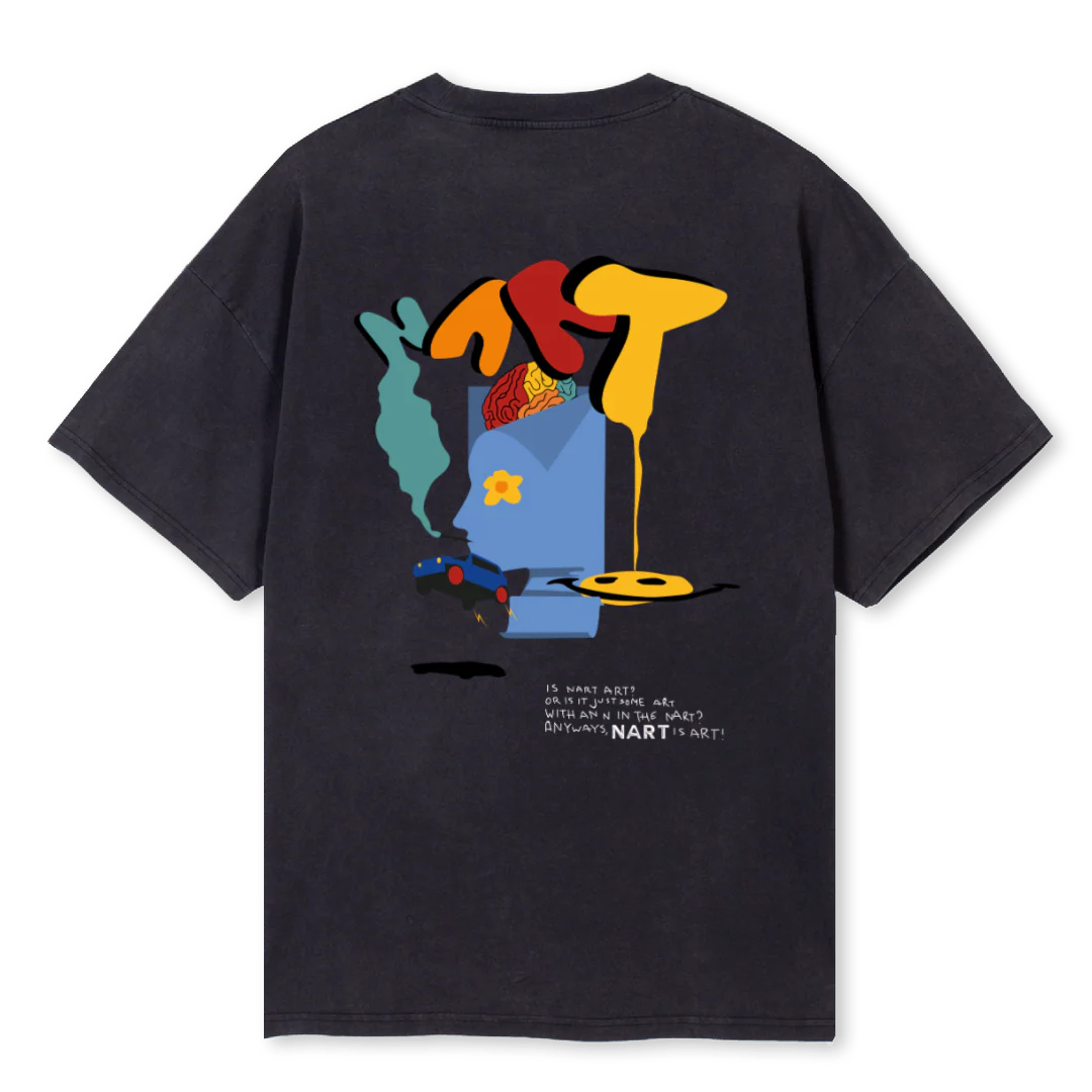 BLACKNARTSEP Vintage Black Oversized Tee. - Image 2