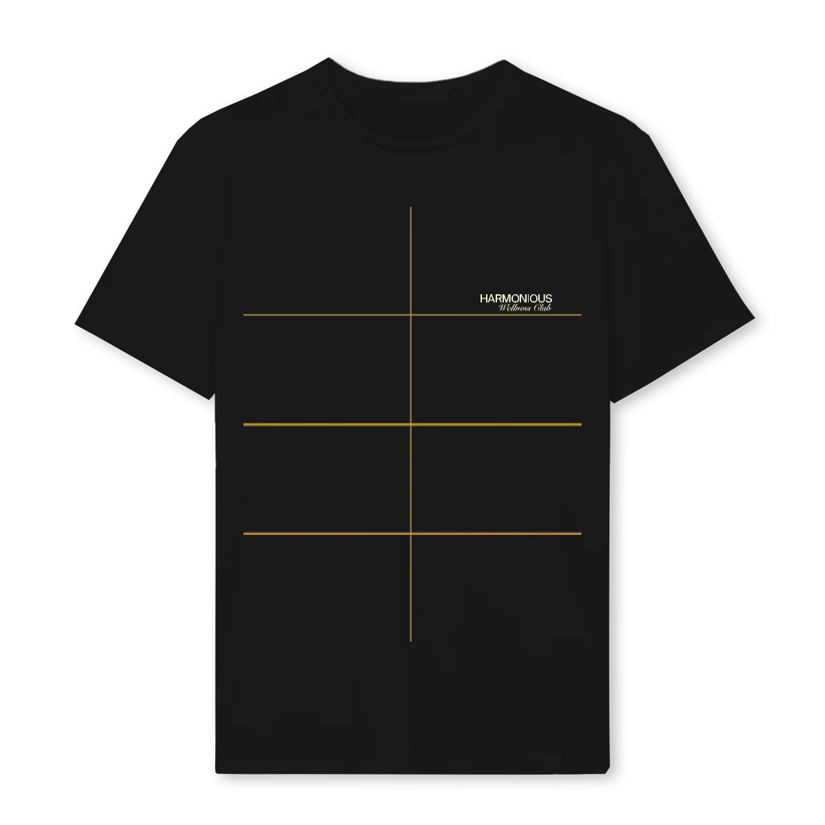 BLACKREGWLNESSCRIPT Black Regular Tee.
