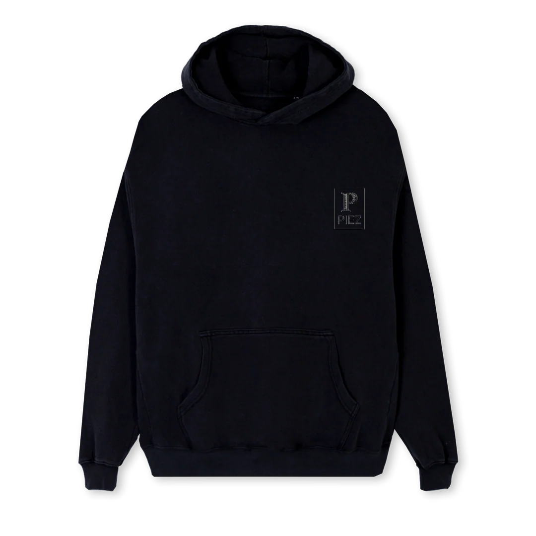 BLACKROCKPIEZ Black Regular Hoodie.
