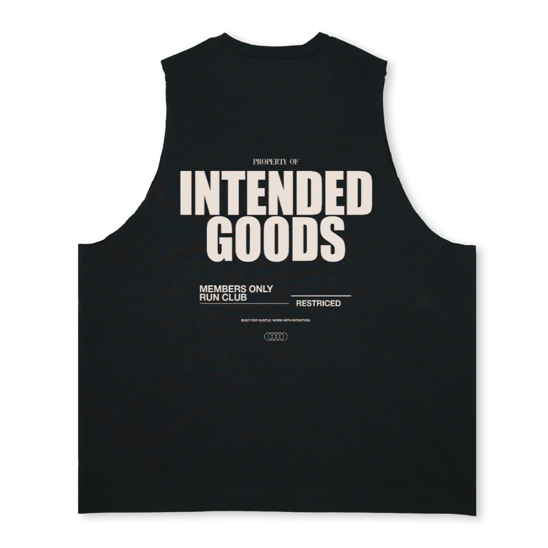 BLACKRUNCLUBTANK Deep Black Oversized Vest. - Image 2