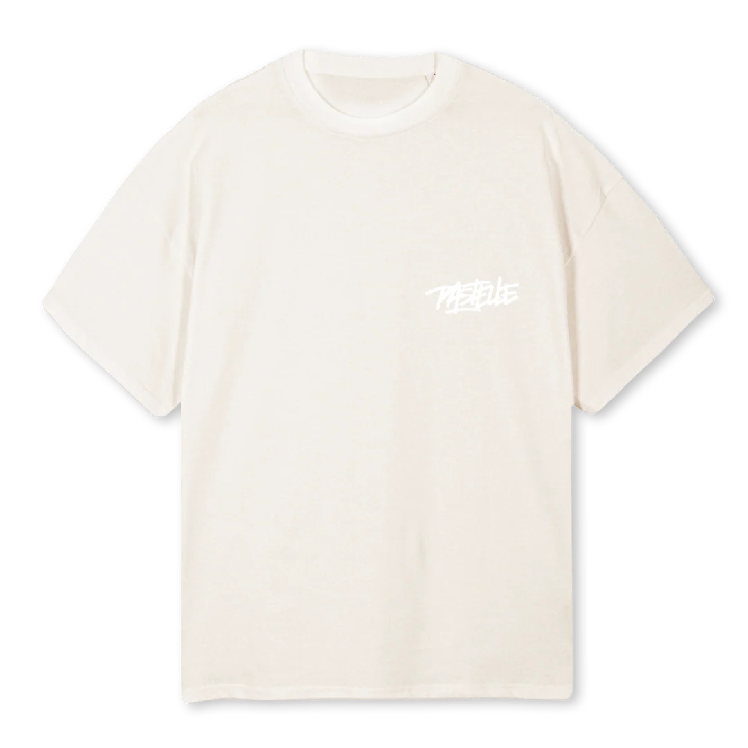 BLACKSCHOLES Vintage White Oversized Tee.