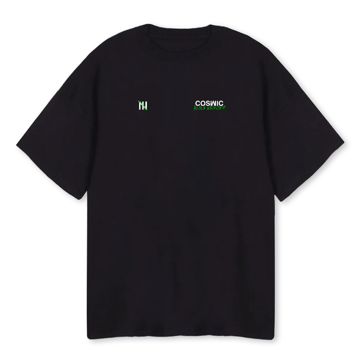 BLACKTEEALIENUNIFORM Black Oversized Tee.