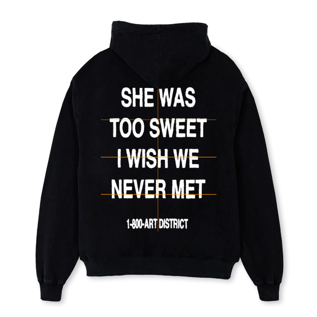 BLACKTOOSWEET Black Oversized Hoodie. - Image 2