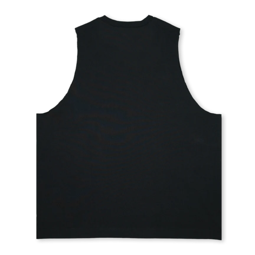 BLACKVESTSAMPLE Deep Black Oversized Vest. - Image 2