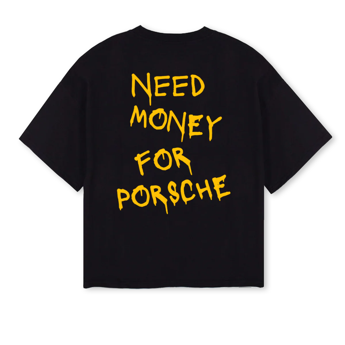 BLACKYELLOWNMFPBOXY Black Oversized Boxy Tee. - Image 2