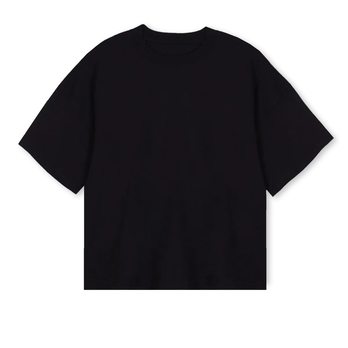 BLAKBXYCREAMWELNES Black Oversized Boxy Tee.