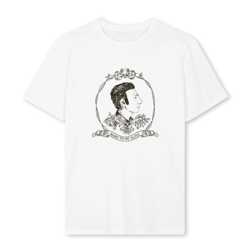 BLANCBERNTOBEALIVE White Regular Tee.