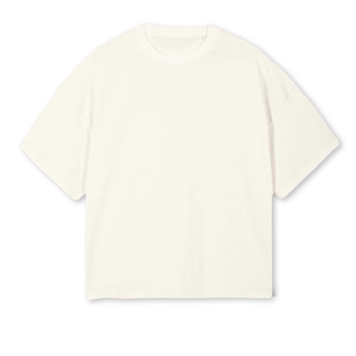 BLANCBLOCTEETHREE Cream Oversized Boxy Tee.