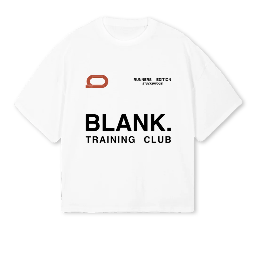 BLANK PWR BY ENDU White Oversized Boxy Tee.