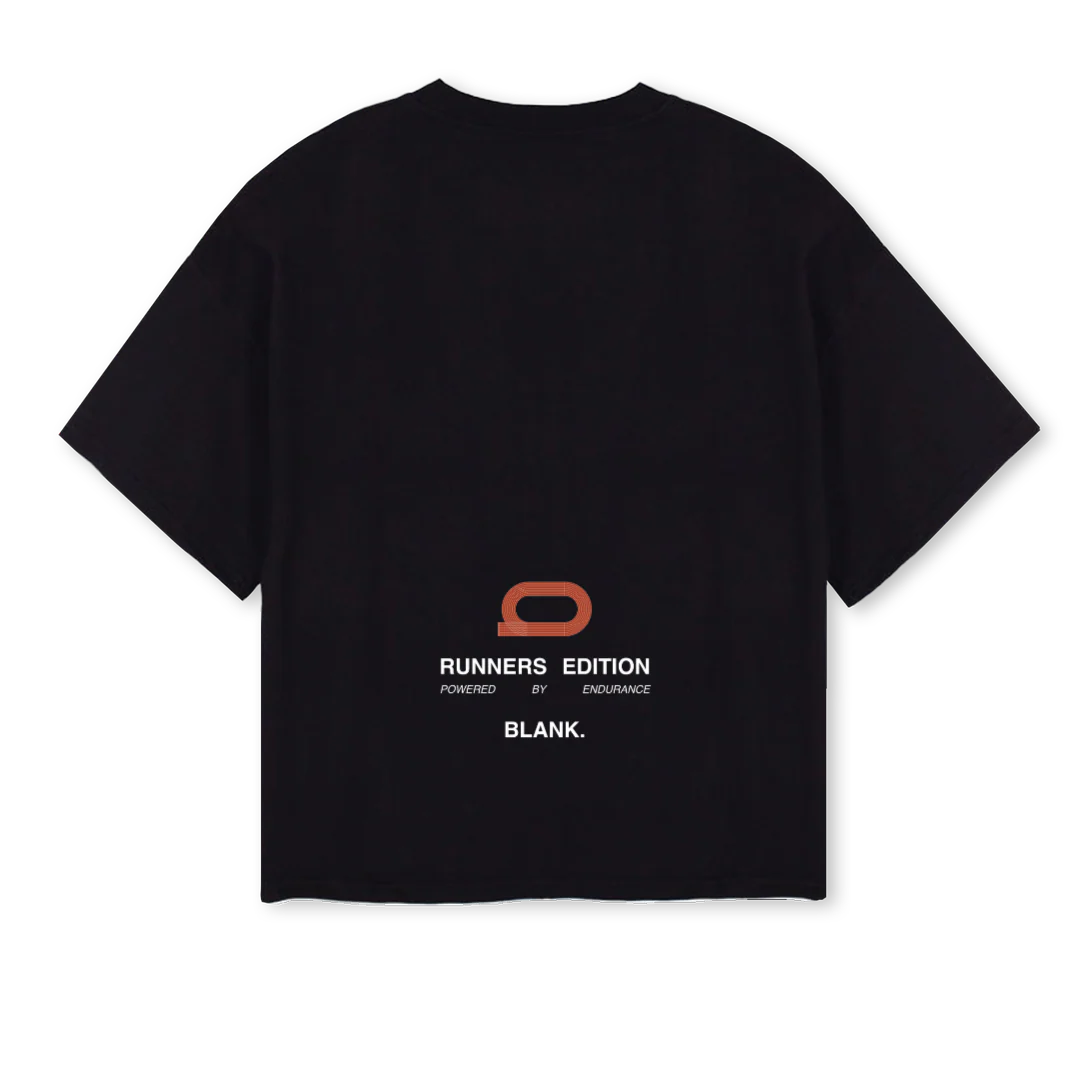 BLANK PWRD BY ENDU Black Oversized Boxy Tee. - Image 2