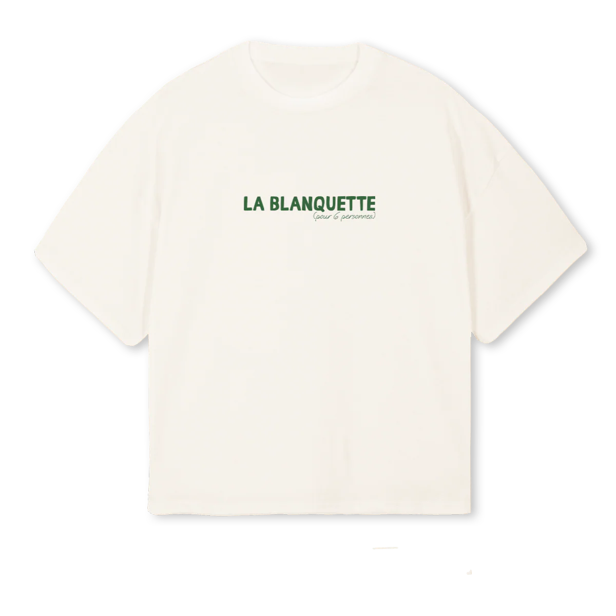 BLANQUETTE Vintage White Oversized Boxy Tee.
