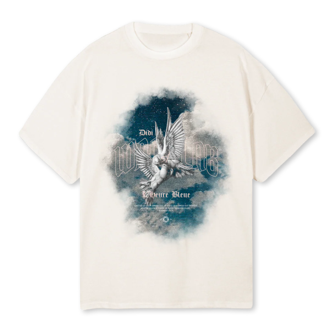 BLAUESTUNDE Vintage White Oversized Tee.