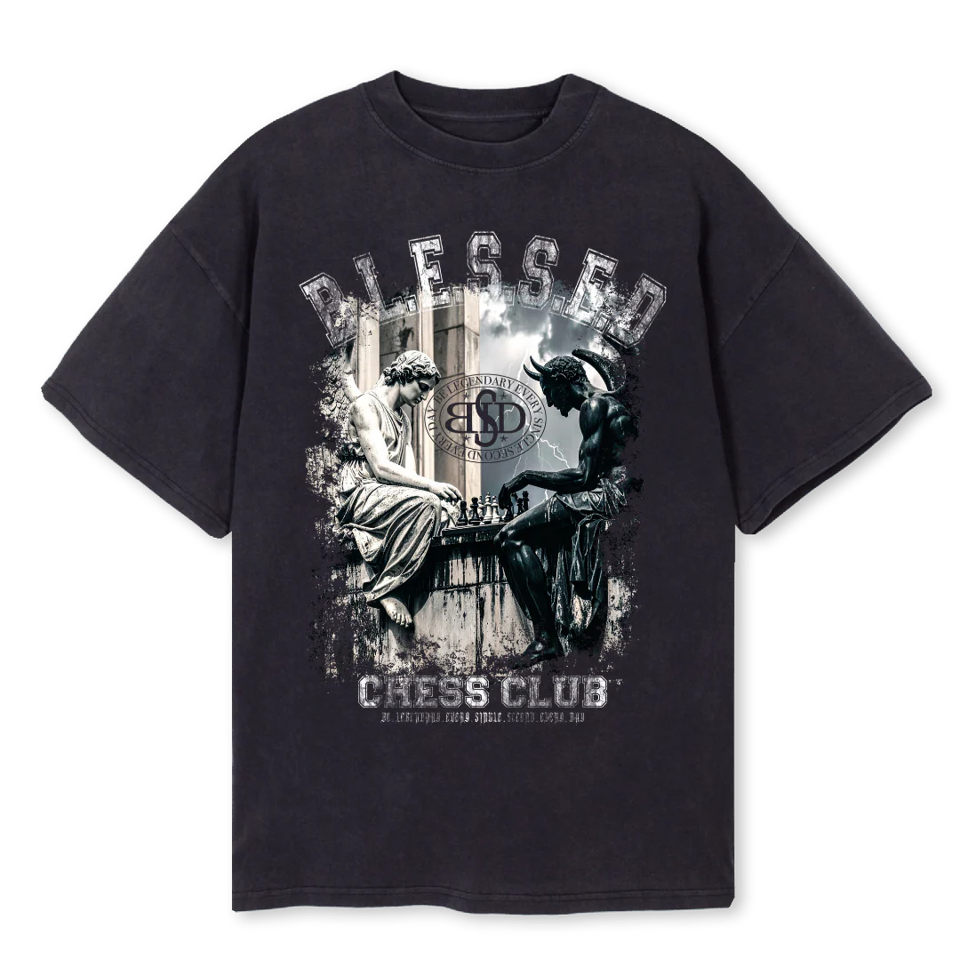 BLESS CHES_TSHIRT Vintage Black Oversized Tee.