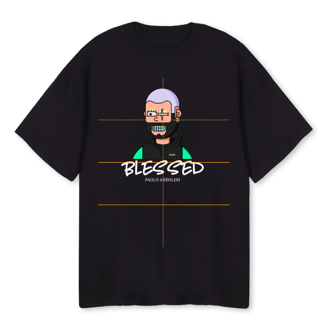 BLESSED M C Black Oversized Tee.