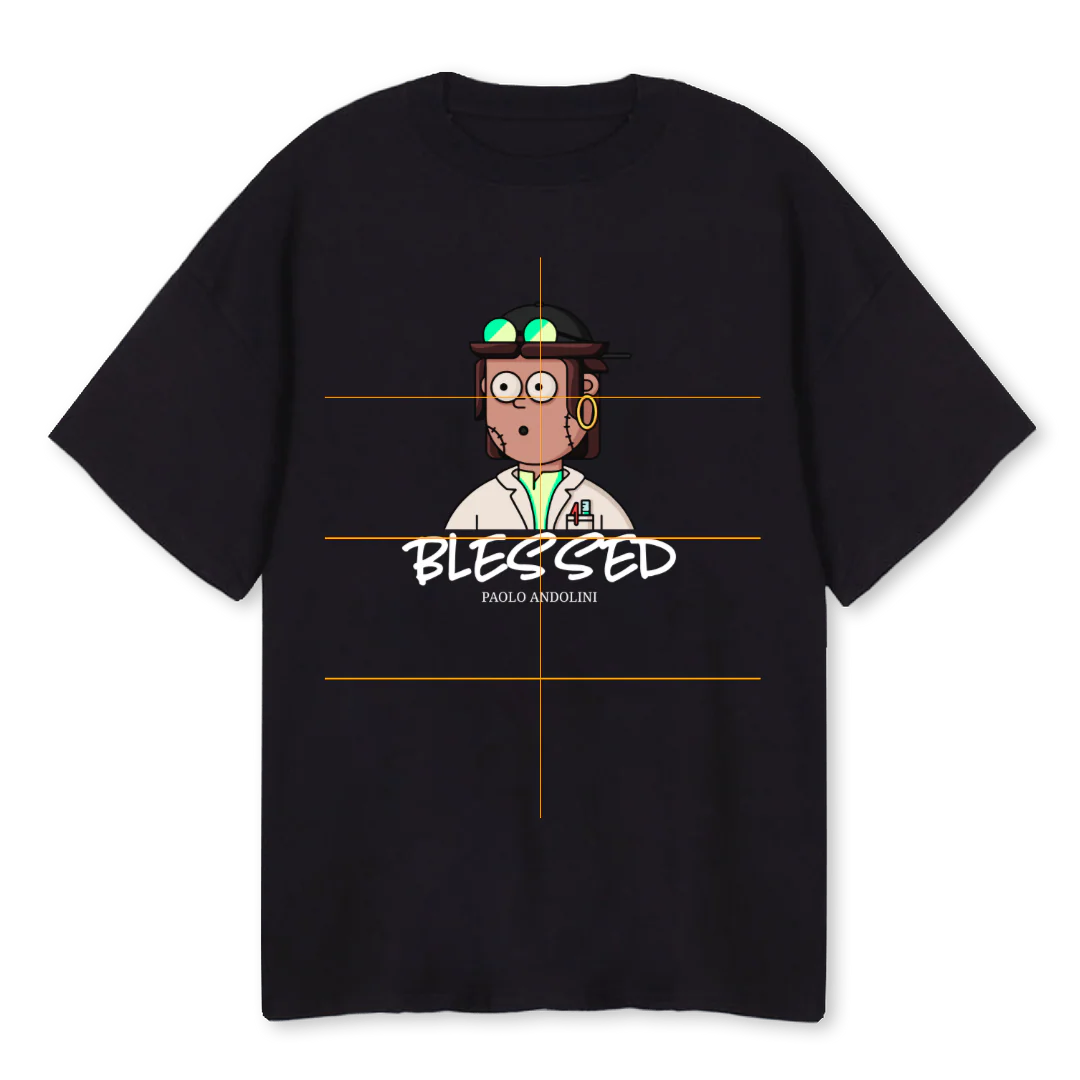 BLESSED M D Black Oversized Tee.