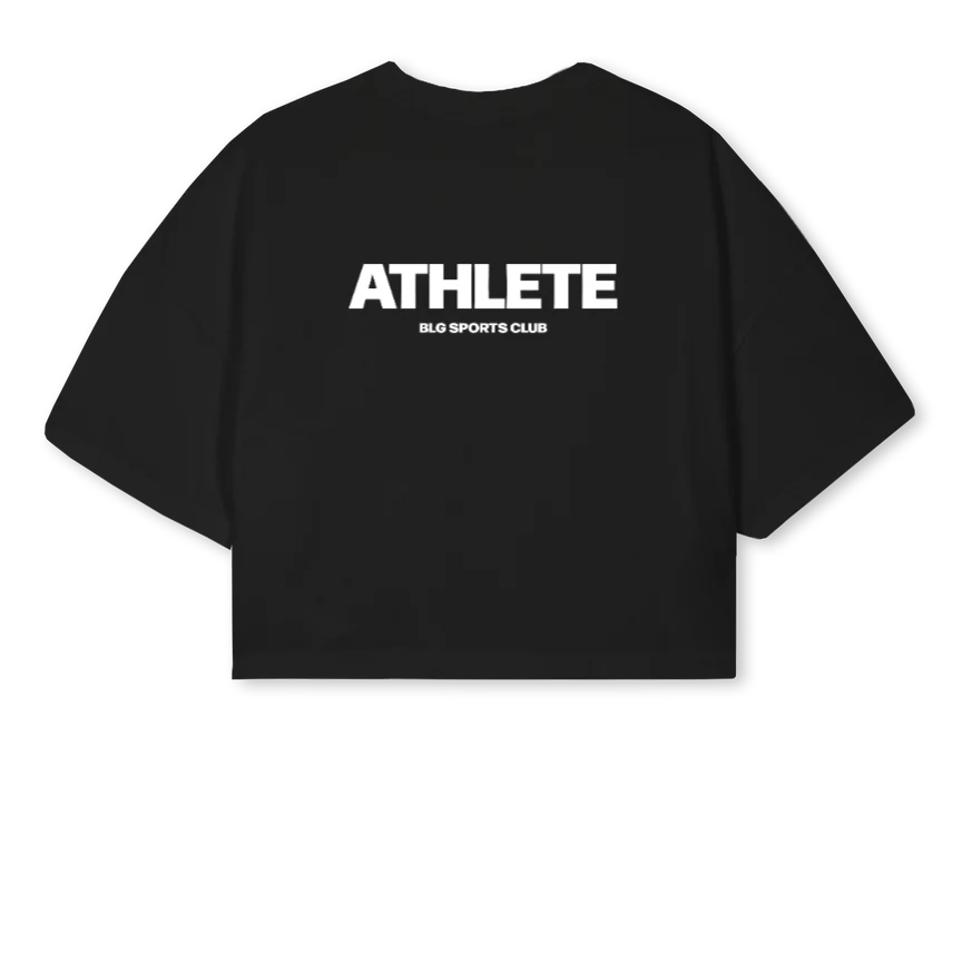 BLGCROP Black Cropped Oversized Tee. - Image 2