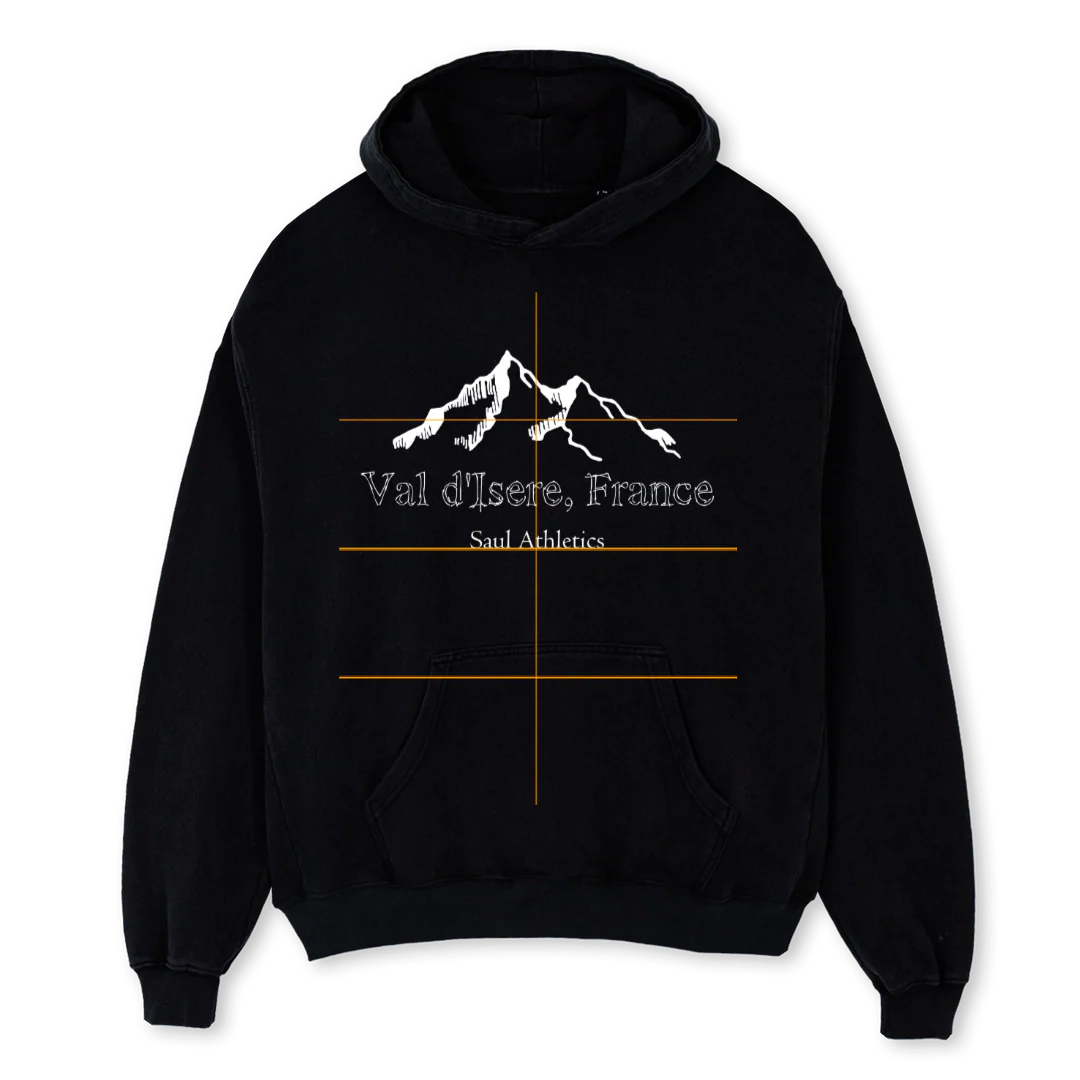 BLK VAL D H Black Oversized Hoodie.