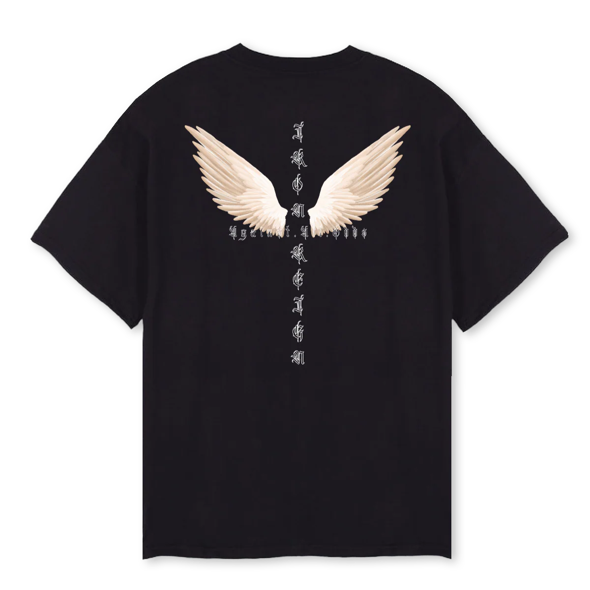 BLK WING AAO Black Oversized Tee. - Image 2