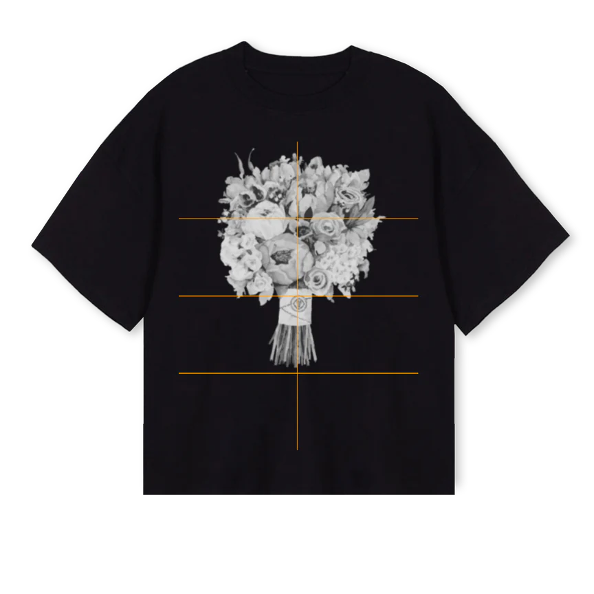 BLKFLWRT  Black Oversized Boxy Tee.
