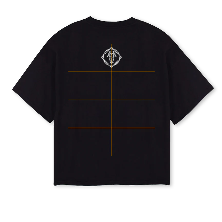 BLKFLWRT Black Oversized Boxy Tee. - Image 2