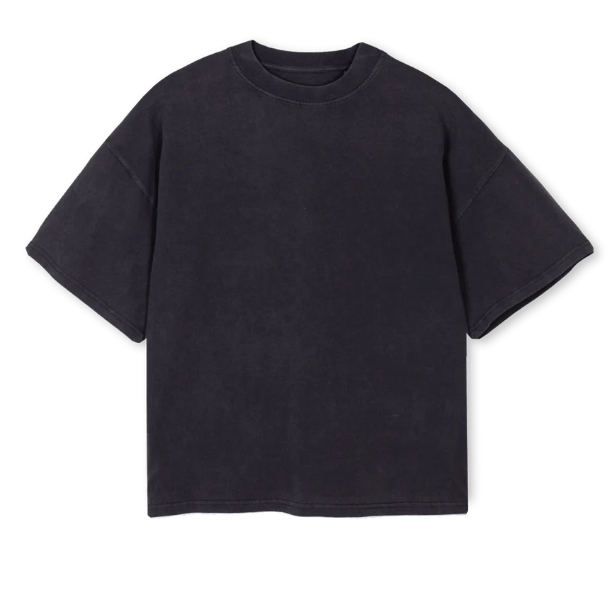 JBSALMON_VB Vintage Black Oversized Boxy Tee