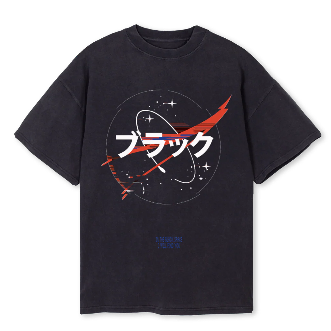 BLKSPACE Vintage Black Oversized Tee.