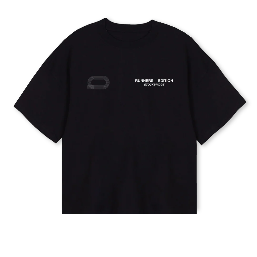 BLNK RUNNERS EDTI Black Oversized Boxy Tee.