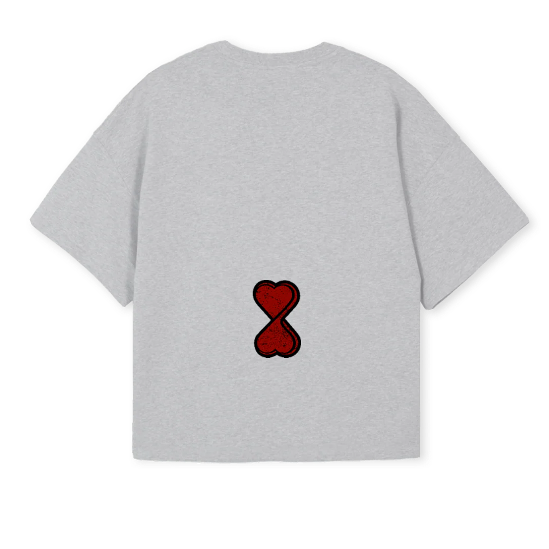 BLOOD GRIS Light Grey Marl Oversized Boxy Tee. - Image 2