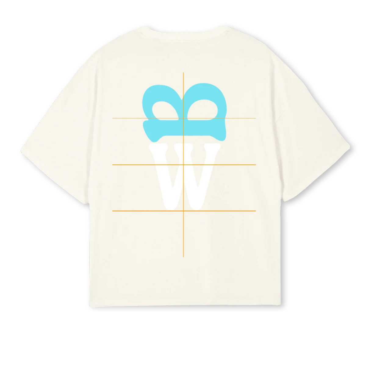 BLOOMWORKFNL Cream Oversized Boxy Tee. - Image 2