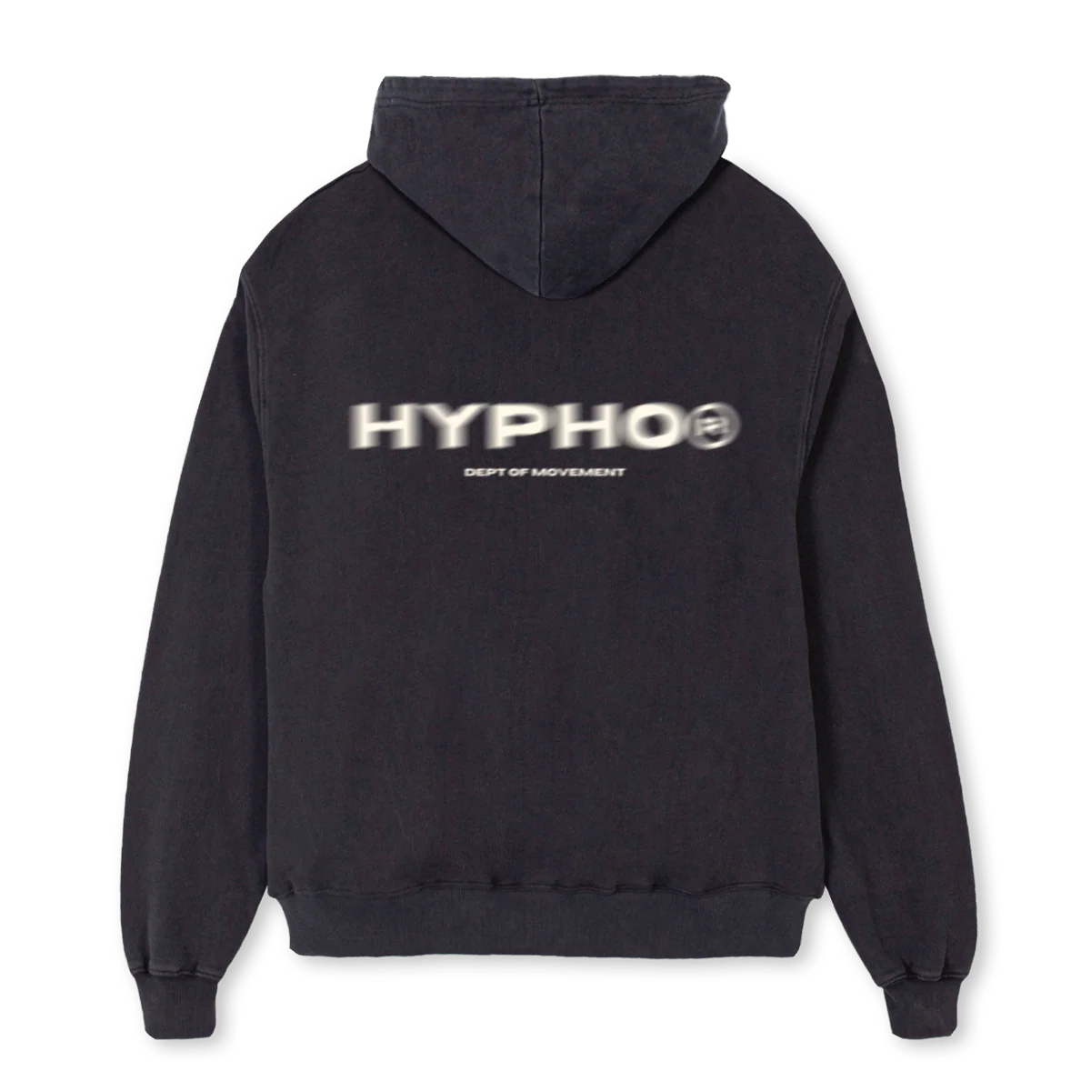 BLRDDSGN Vintage Black Oversized Zipped Hoodie. - Image 2