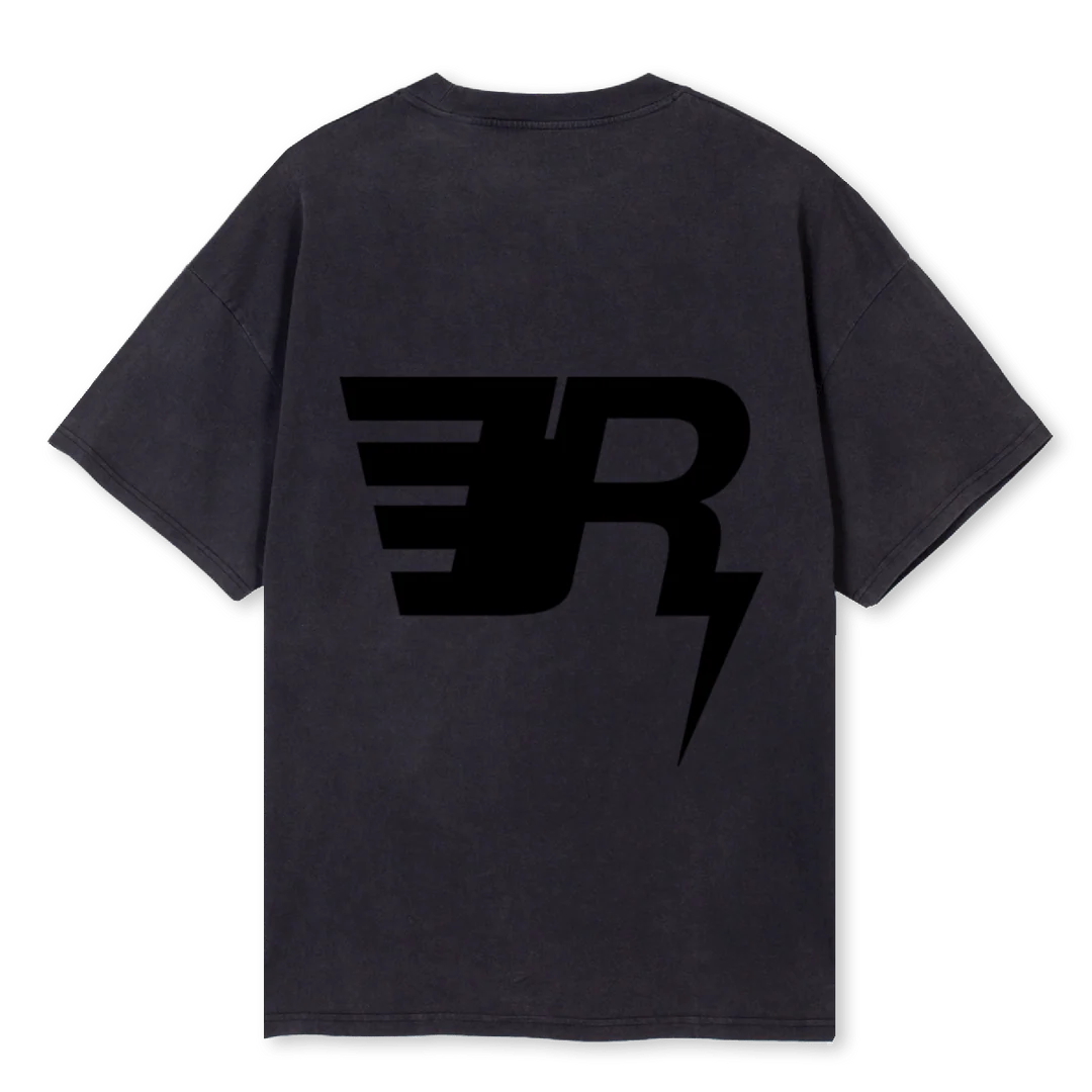 BLTEE_1 Vintage Black Oversized Tee. - Image 2