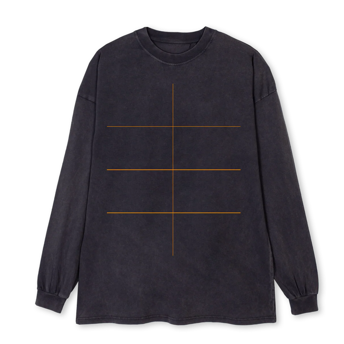 BLU MAYAN Vintage Black Oversized LS Tee.