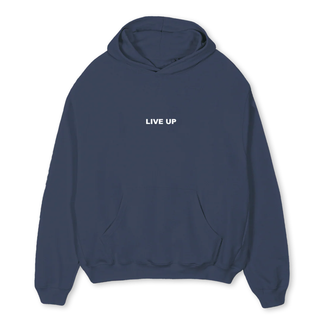 BLU Navy Blue Oversized Hoodie.