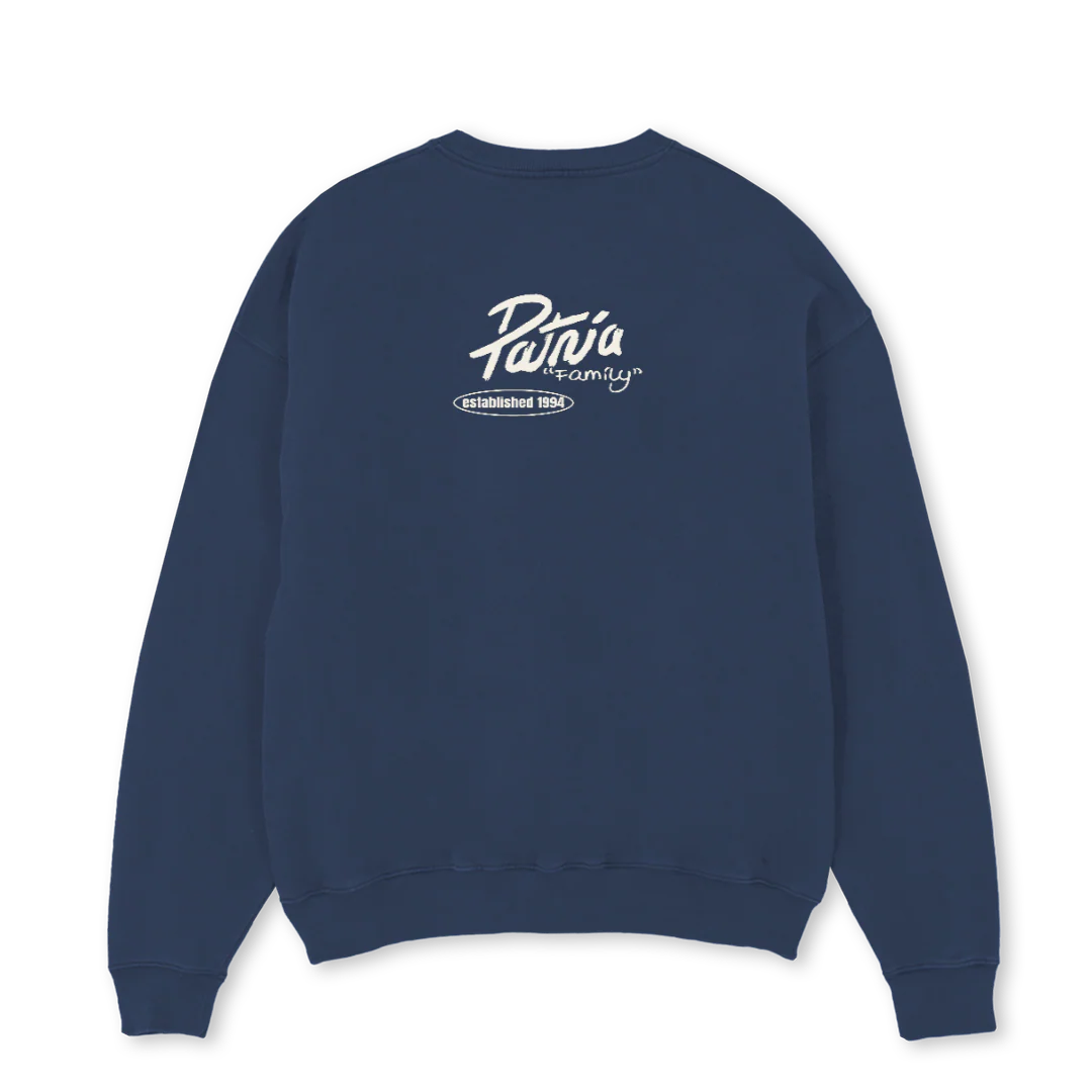 BLUCREWMIGHTY Navy Blue Oversized Crewneck Sweater. - Image 2