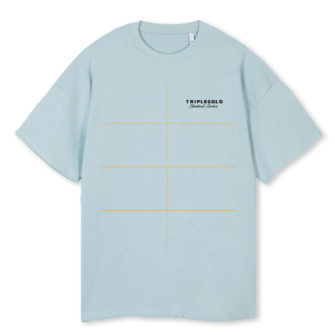BLUE LIMITED TEE Cold Blue Oversized Tee.