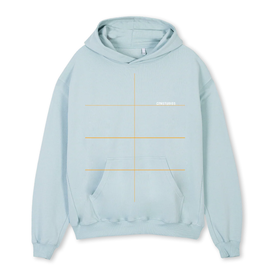 BLUE LOG Cold Blue Oversized Hoodie.