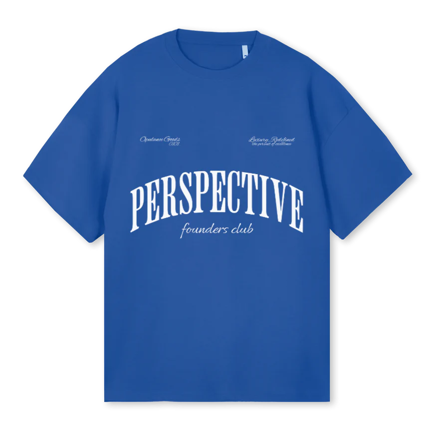 BLUEBIGARCHFRONT Cobalt Blue Oversized Tee.