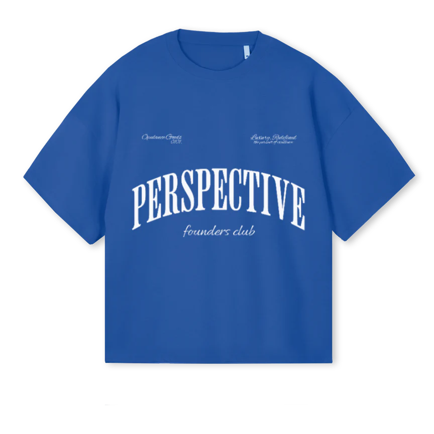 BLUEBOXYT Cobalt Blue Oversized Boxy Tee.