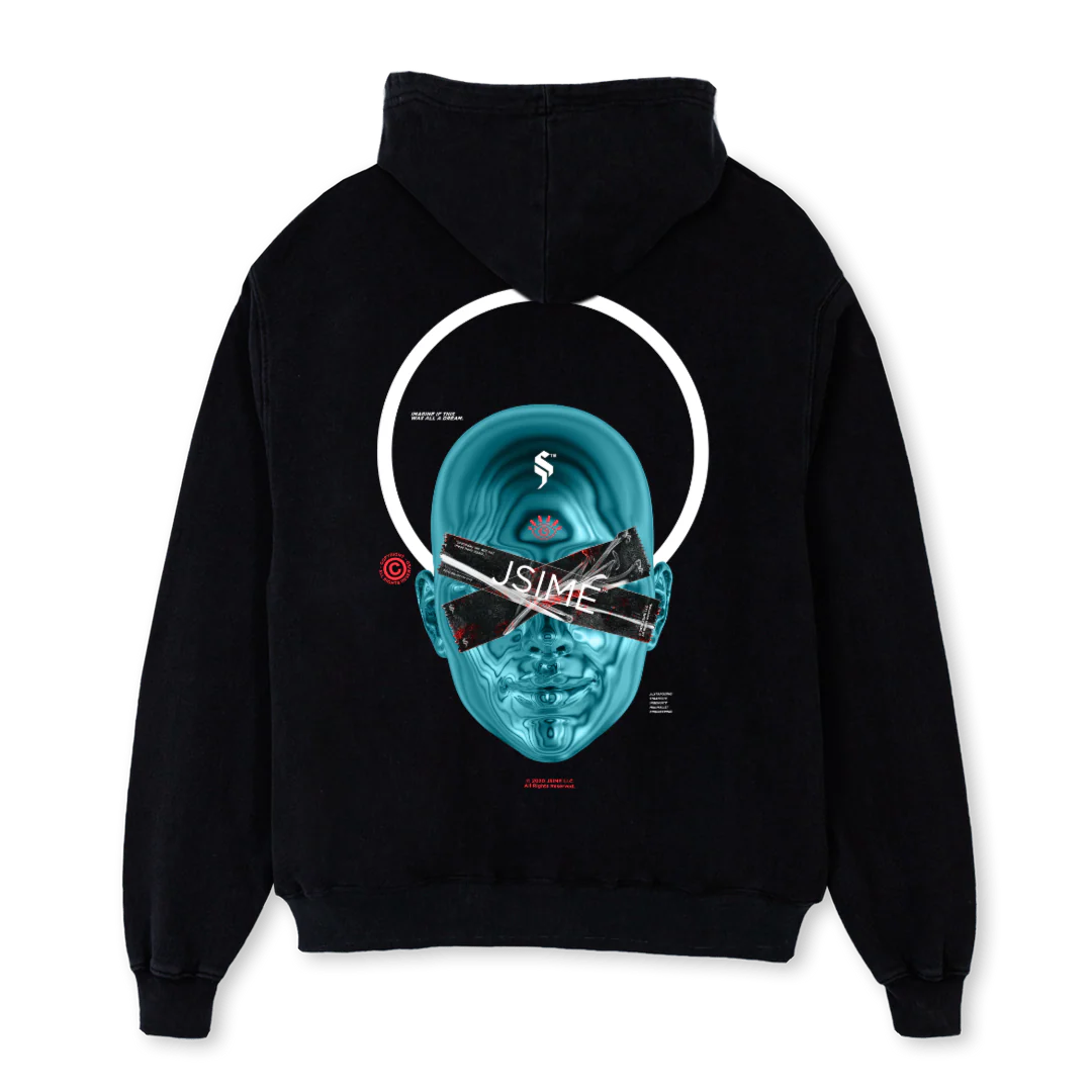 BLUEHEAD Black Oversized Hoodie. - Image 2