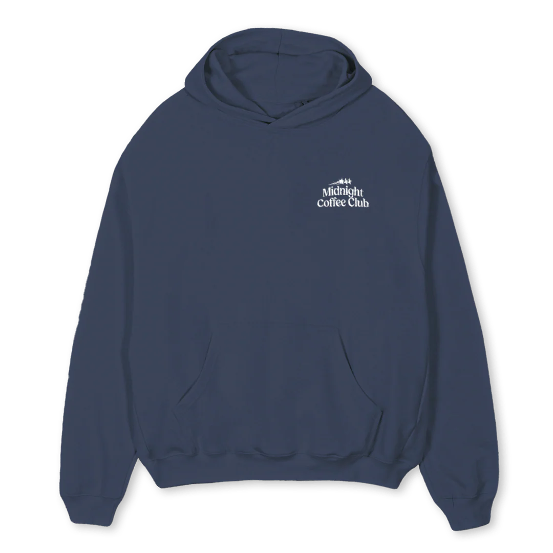 BLUEMOON Navy Blue Oversized Hoodie.
