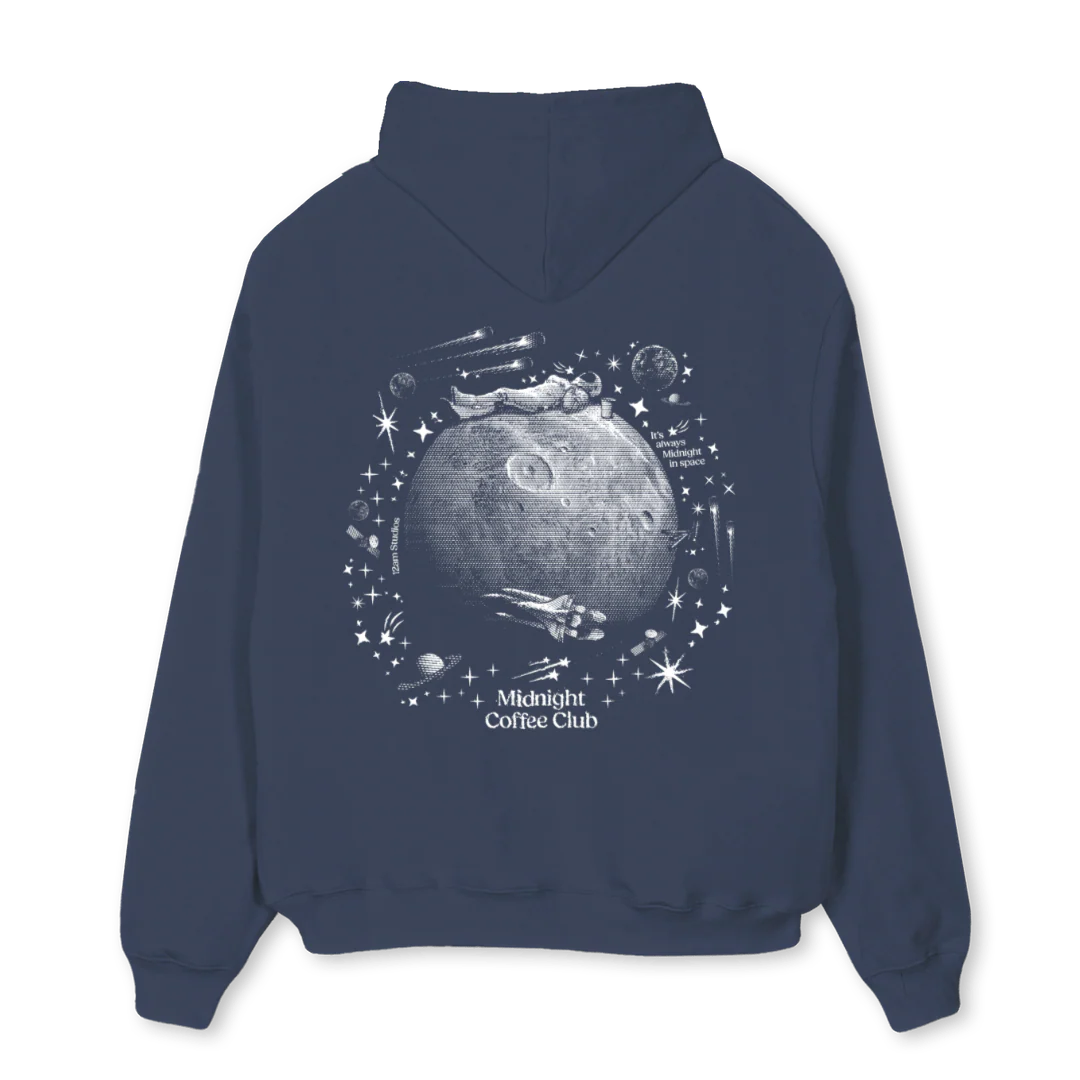 BLUEMOON Navy Blue Oversized Hoodie. - Image 2