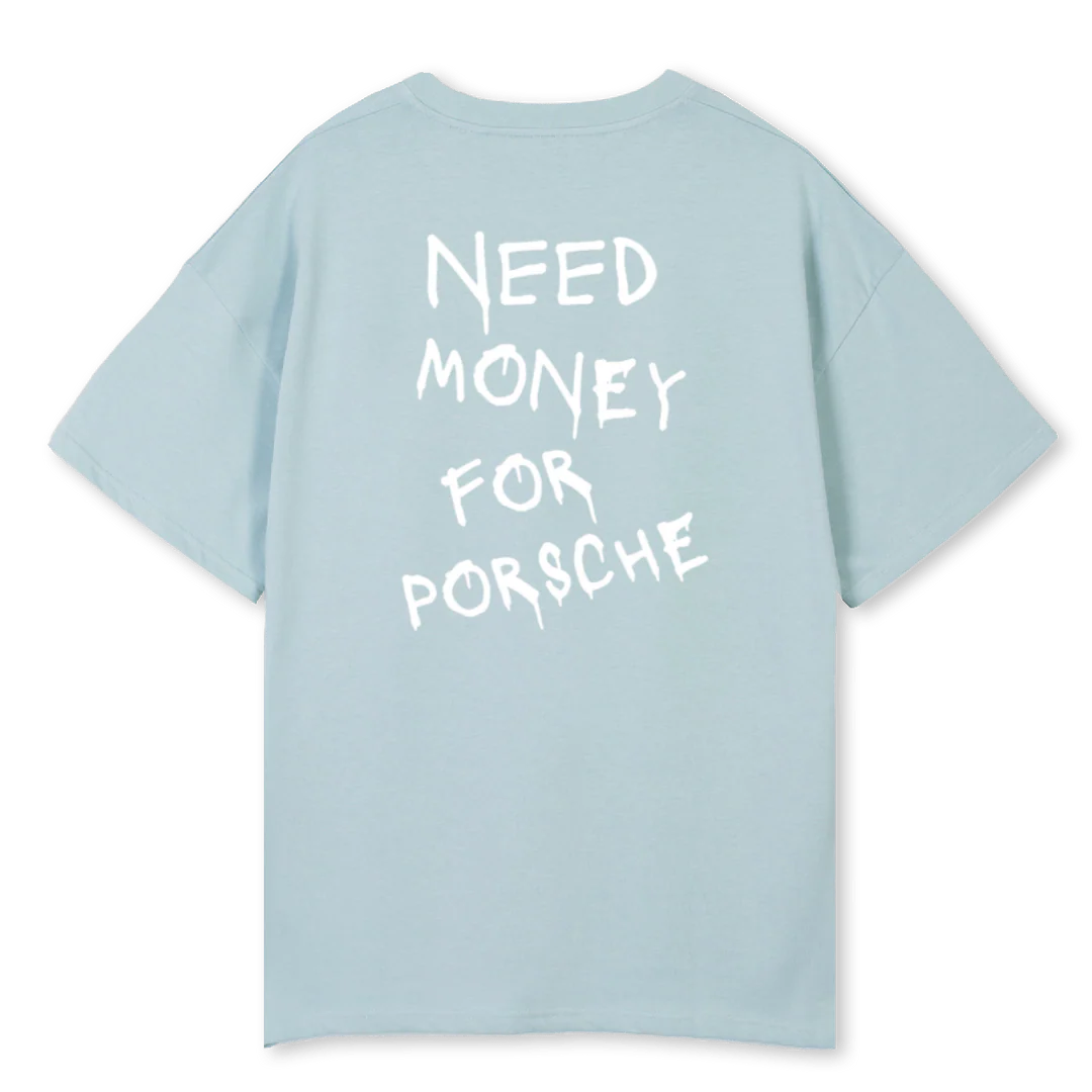 BLUEPORSCHETEE  Cold Blue Oversized Tee. - Image 2