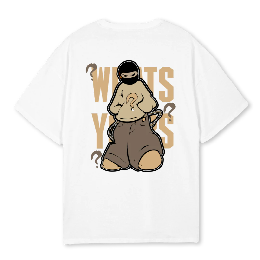 BLUEPRINT CARTOON T White Oversized Tee. - Image 2