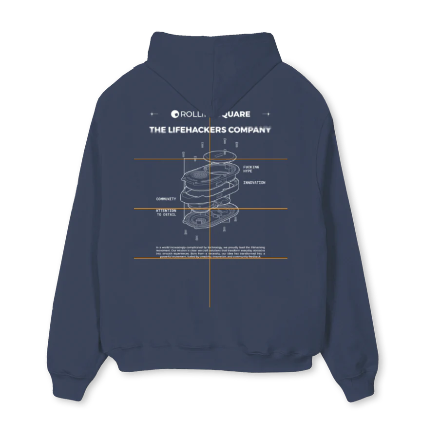 BLUEWHITE RS Navy Blue Oversized Hoodie. - Image 2